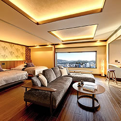 全室40㎡超・半露天風呂付き、特別感に満ちた11の客室